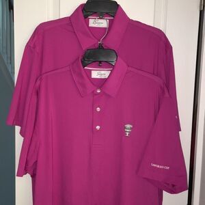 2-Hot Pink Fuschia Sawgrass Cup Country Club Resort Ponte Vedra Golf Polo Shirt